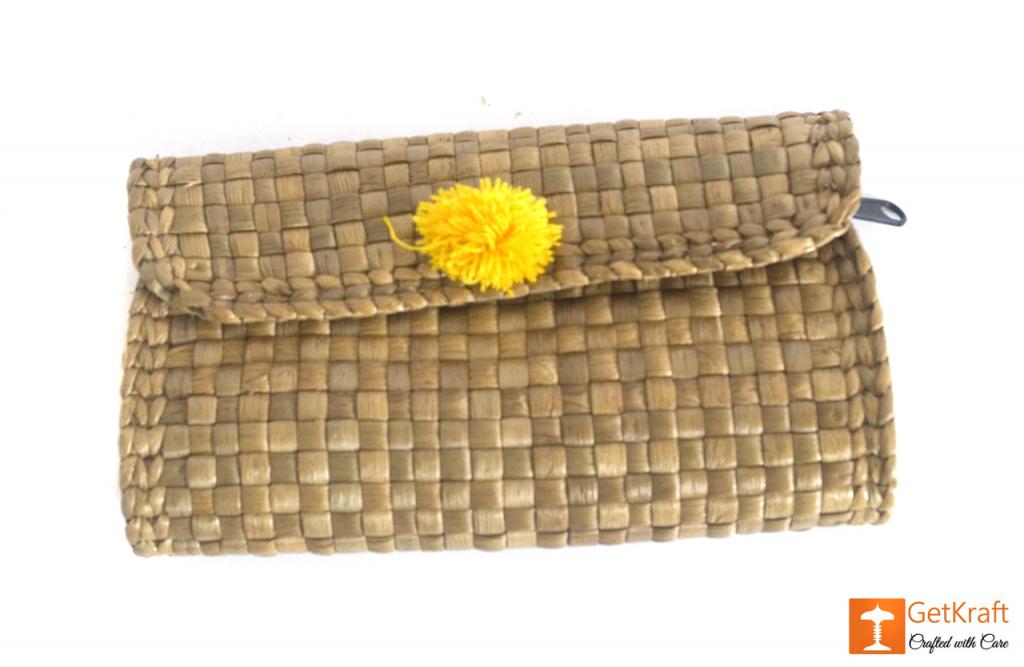 Water Hyacinth Cross Strap Bag w/ Zipper | Island Style