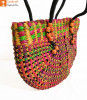 Natural Straw Handmade Multi-coloured Bag(#438)-thumb-1