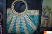 Natural Straw Designer Multi-coloured Hand Bag(#440) - Getkraft.com