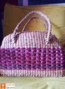 Natural Straw Handmade Multi-coloured Shopping Bag(#442) - Getkraft.com