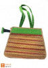 Trendy and colorful Jute - Natural Straw Handbag (Green and Brown patterns)(#450) - Getkraft.com