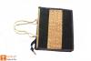 Jute Natural Straw Black and Natural Jute color Zip closure Bag(#451)-thumb-1