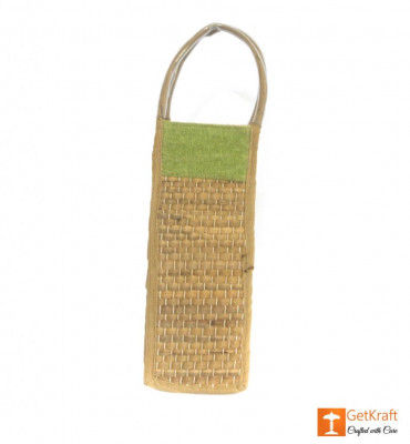 Jute Natural Straw Bottle Bag(#454)-gallery-0