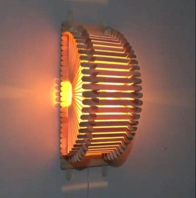Bamboo wall light top