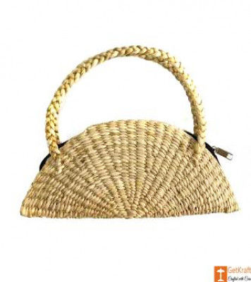 Natural Straw Handmade Clutch(#510)-gallery-0