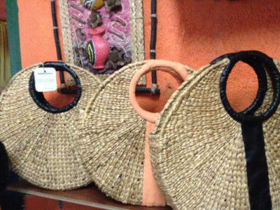 Natural Straw Handbag (Round)(#520)-gallery-0