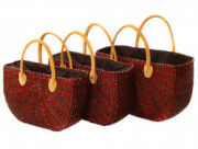 Large Red Natural Straw Handbag(#522) - Getkraft.com