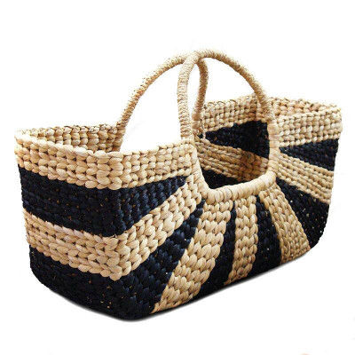 Extra Large Natural Straw Handbag with large handle(#523)-gallery-0