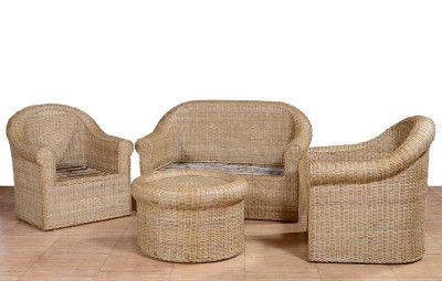 Cane Sofa Set for your Home Office Decor 2 1 1 Setting(#566)-gallery-0