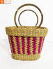 Large Natural Straw Multicolored Handbag(#578) - Getkraft.com