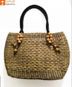 Medium-sized Handmade Straw Bag(#582) - Getkraft.com