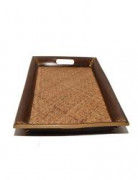 Bamboo and Sitalpati Handcrafted Serving Tray(#599) - Getkraft.com