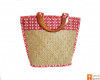 Sitalpati Handmade Bag with Red White Mix patterns(#615)-thumb-0