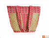 Sitalpati Handbag of Red and White Pattern designs(#636) - Getkraft.com