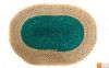Jute Handmade Doormat (Green and Natural Jute Color)(#648) - Getkraft.com