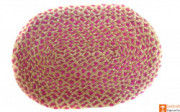 Jute Handmade Doormat (Pink and Natural Jute color)(#650) - Getkraft.com