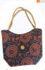 Multipurpose Jute Tote Bag (Navy Blue and Orange color)(#656) - Getkraft.com