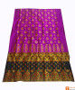 Black and Purple Traditional Pat Mekhela Chadar(#675)-thumb-2