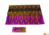 Black and Purple Traditional Pat Mekhela Chadar(#675) - Getkraft.com