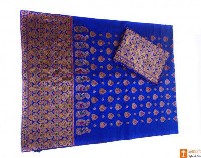 Ethnic Handwoven Pat Mekhela Chador Set from Assam(#676)-gallery-0