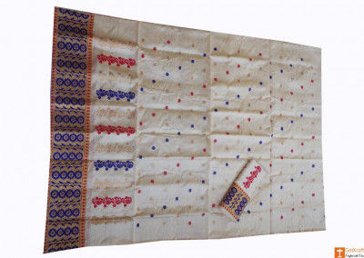 Pat Muga Silk Assamese Chadar Mekhela(#680)-gallery-0