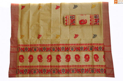 Ethnic Riha Mekhela Chadar Set made from Muga(#687)-gallery-0