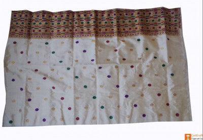 Pat Muga Silk Chador Mekhela from Sualkuchi Assam(#691)-gallery-0