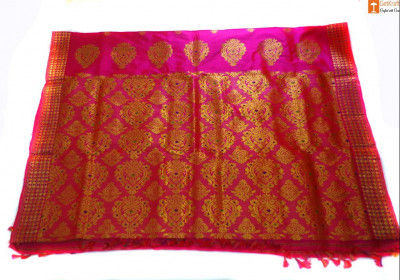 Pat Mekhela Chador Set Pink Color from Sualkuchi(#696)-gallery-0