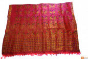 Pure Pat Silk Chador Mekhela Set with Peacock Patterns from Sualkuchi(#709) - Getkraft.com