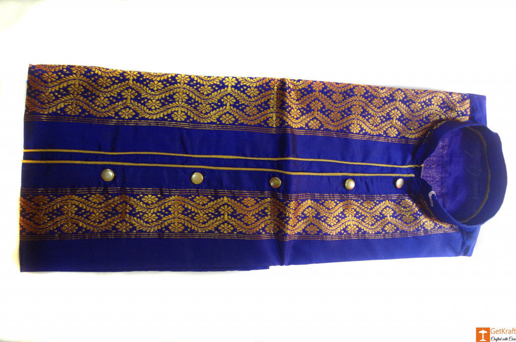 Mens Designer Handmade Kurta 100 Pure Silk(#713)-gallery-1