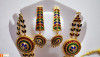 Solid Jaapi Haar Set Assamse Jewellery with Multicolored Meena(#722)-thumb-1