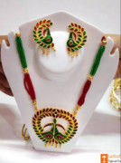 Assamese Traditional Jewellery Mayur Necklace Earrings Set from Assam(#736) - Getkraft.com