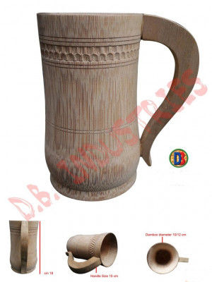 Coffee Tea Beer Mug made of Bamboo Small Medium Big(#764)-gallery-0