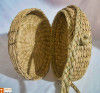 Natural Straw Stylish Handmade Round Sling Bag(#785)-thumb-2