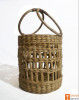 Kouna Cylindrical Designer Net Basket with Handle(#788)-thumb-0