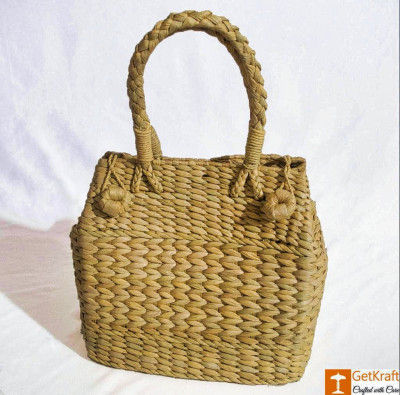 Medium Natural Straw Water Reed Handbag for Women(#794)-gallery-0