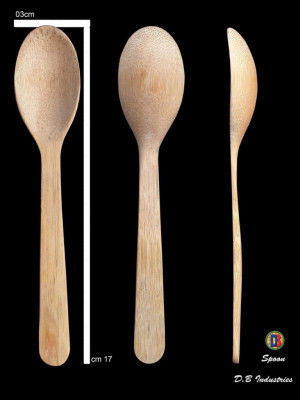 Bamboo 5 Piece Spoon Set Handmade Cutlery(#807)-gallery-0