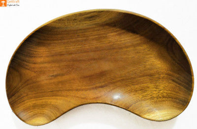 Wooden Kidney-Shaped Tray Key Tray-Catch all Tray-Valet Tray(#817)-gallery-0