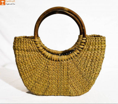 Natural Straw Mini U-Bag for Women(#848)-gallery-0