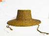 Natural Straw Summer Hat with Laces Water Reed Straw Hat(#852)-thumb-1