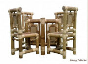 Bamboo 4 Seater Dining Table Set(#882) - Getkraft.com