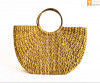 Womens Handmade U bag made of Natural Straw(#887)-thumb-0