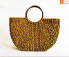 Womens Handmade U bag made of Natural Straw(#888)-thumb-0