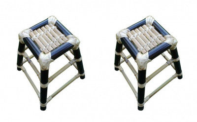 Pair of Bamboo Stools(#917)-gallery-0