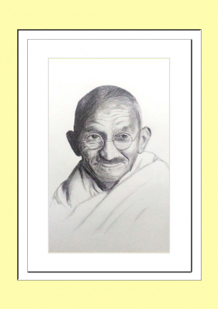 Mahatma Gandhi G  Draw on photos Pencil sketch images Poster drawing