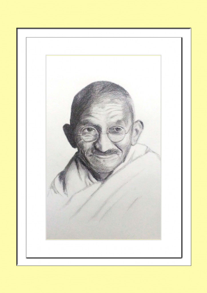 Mahatma Gandhi  Drawing Skill