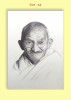 Mahatma Gandhi Pencil Sketch Poster(#932)-thumb-2