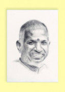 Pencil Sketch Single Person Poster without frame of Music Maestro Ilayaraja(#935) - Getkraft.com