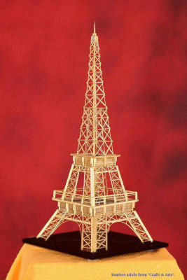 Bamboo Handcrafted Structure of Mini Eiffel Tower(#943)-gallery-0