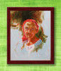 Framed Oil Painting of an Old Woman(#946)-thumb-0